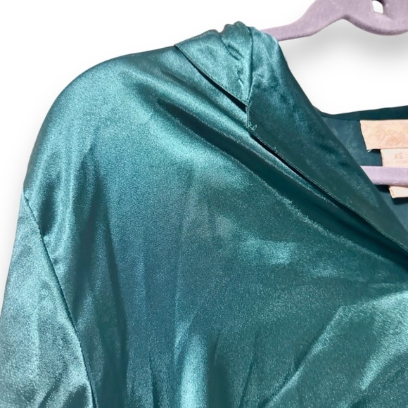 Vintage Inner Most Silky Emerald Green Long Sleeve Nightgown Women’s Size XS - Picture 3 of 10